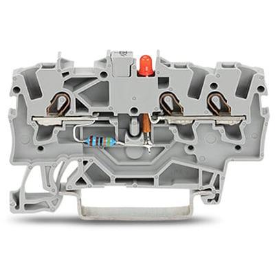 2001-1321-1000-413 WAGO2001-1321/1000-413 TOPJOB S Series DIN Rail Terminal Block, 1.5mm², 1-Level, Push-In Cage Clamp Termination