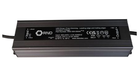 RND-500-00039 RND LED Driver, 12V Output, 300W Output, 25A Output, Constant Voltage Dimmable