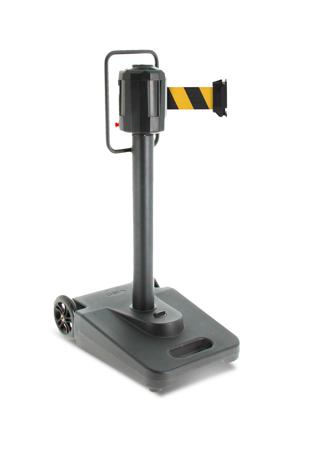 SMART1510NJ1 Viso Black Polypropylene, Steel Retractable Barrier, 15m, Black/Yellow Tape