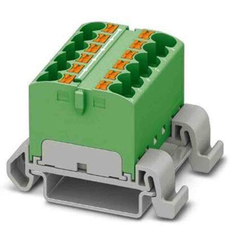 3273688 Phoenix Contact Distribution Block, 12 Way, 0.2 → 6mm², 32A, 800 V, Green