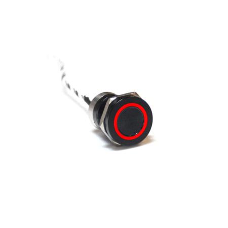 MC19LCBGR Bulgin Capacitive Switch Latching NC,Illuminated, Green, Red, IP68, IP69K Black Anodised