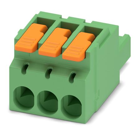 1110582 Phoenix Contact, 5.08mm Pitch, 3 Way, , Pluggable Terminal Block, Plug, Cable Mount, Push-In Termination,