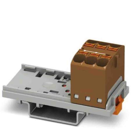 3273536 Phoenix Contact Distribution Block, 6 Way, 0.2 → 6mm², 32A, 800 V, Brown