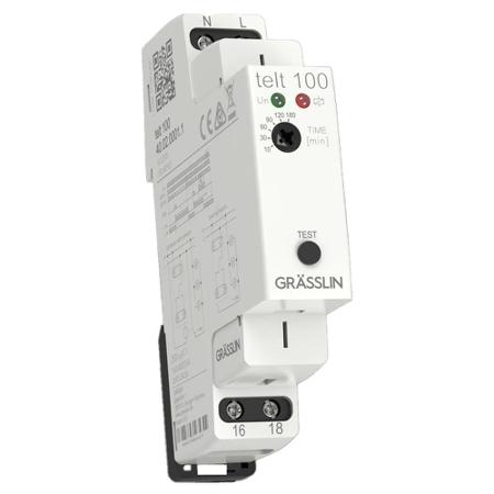 40.02.0001.1 Grasslin Telt 100 Series DIN Rail Mount Timer Relay, 230V ac, 10 → 180min