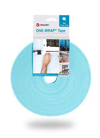 VEL-OW64110 Velcro Professional Series, Aqua Polypropylene Cable Tie Assemblies25m x 10mm