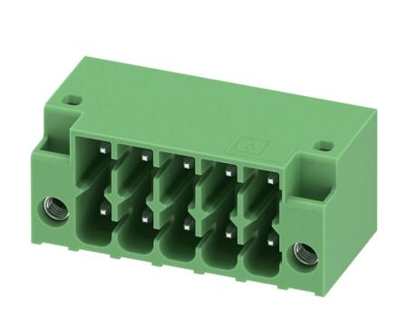 1053868 Phoenix Contact, 3.5mm Pitch, DMC 1.5, 5 Way, Right Angle, Pluggable Terminal Block, Header, Through Hole, Solder