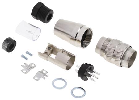 C09131H0051002 Amphenol, C 091 D 5 Pole Din Plug, 5A, 300 V ac/dc IP67, Screw On