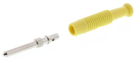 973509103 Hirschmann Yellow Test Plug, 6A, 60V dc, Nickel Plated