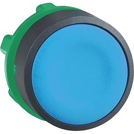 ZB5AA6 Schneider Electric Harmony XB5 Series Blue Spring Return Push Button Head, 22mm Cutout, IP66, IP67, IP69K