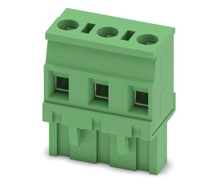 1832536 Phoenix Contact, 7.62mm Pitch, GMVSTBR 2.5/ 3-ST-7.62, 3 Way, Right Angle, Pluggable Terminal Block, Plug, Cable Mount,