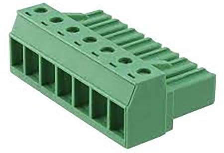 1805000 Phoenix Contact, 7.62mm Pitch, 12 Way, Pluggable Terminal Block, Plug, Cable Mount, Screw Down Termination,