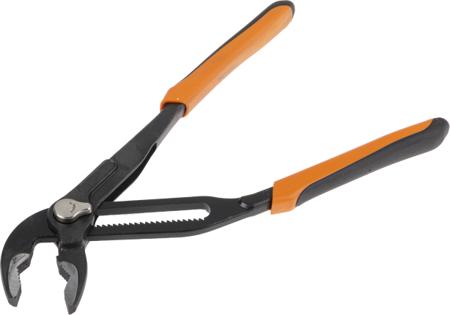 7224 Bahco 250 mm Push Button Water Pump Pliers Flat and Pipe Grip; Slip Joint with 69/71mm Jaw Capacity