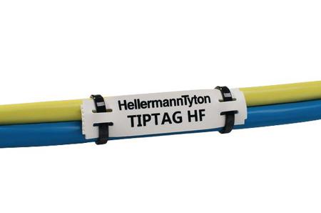 556-20069-TIPTAG11X65WH-PO-WH HellermannTyton TIPTAG Mounting clamp Cable Markers, Pre-printed "TIPTAG HF", White