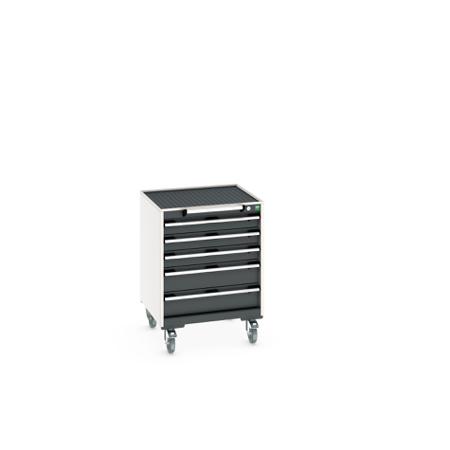 40402031-19V Bott, 5 Drawer Sheet Steel Floor Standing Storage Cabinet, 650 X 650 X 885mm