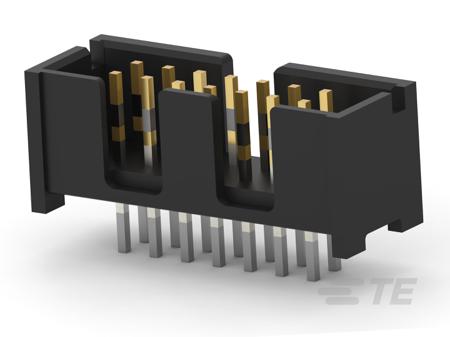 103310-2 TE Connectivity AMP-LATCH Series Right Angle Board PCB Connector, 14 Contact(s), 2.54 mm Pitch, 2 Row, Unshrouded
