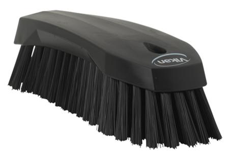 38909 Vikan Hard Bristle Black Scrubbing Brush, 36mm bristle length, Polyester bristle material
