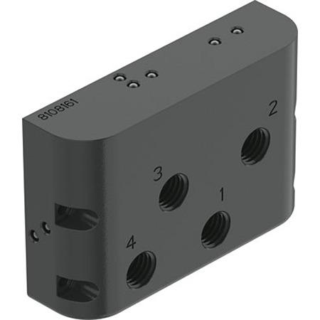 CAPS-M1-VDE1-D-A-AL-N14 Festo CAPS series NPT 1/4 Manifold Block for use with Prepared For Positioner CMSH-V-SD,