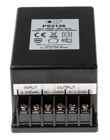 PS2126 Embedded Linear Power Supply Encapsulated, 207 → 253V ac Input, ±12V dc Output, 400mA, 9.6W