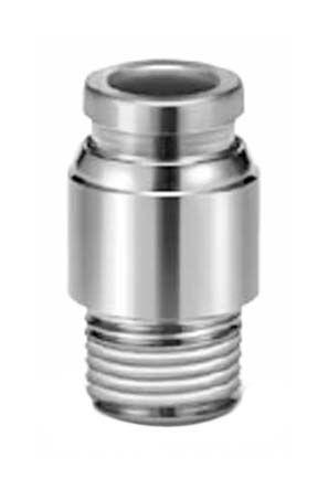 KQG2S06-M5-X842 SMC Pneumatic Straight Threaded-to-Tube Adapter, M5 x 0.8 Male to 6mm