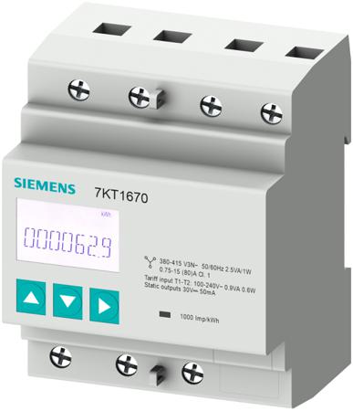7KT1670 Siemens 3 Phase LCD Energy Meter