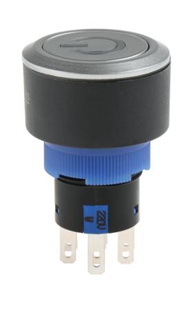 175-8402 2 Poles + Momentary + White LED 220V
