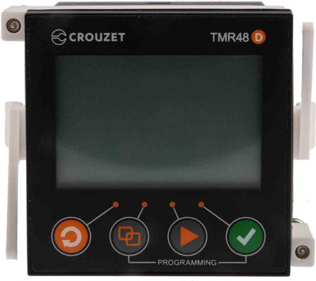 MDE1R0524U Crouzet Syr-Line Series Panel Mount Timer Relay, 24V ac/dc, 1-Contact, 0.001 → 9.999 s, 0.01 → 99.99 s,