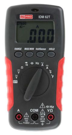 123-3336 RS PRO IDM62T Handheld Digital Multimeter With RSCAL calibration , 10A ac 750V ac 10A dc 1000V dc