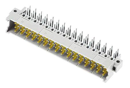 09061482901222 HARTING DIN 41612 48 Way 2.54mm Pitch, Right Angle Rectangular Connector, Plug