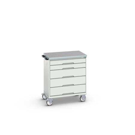 16927000-16 Bott, 5 Drawer Sheet Steel Floor Standing Cabinet, 800 x 600 x 980mm