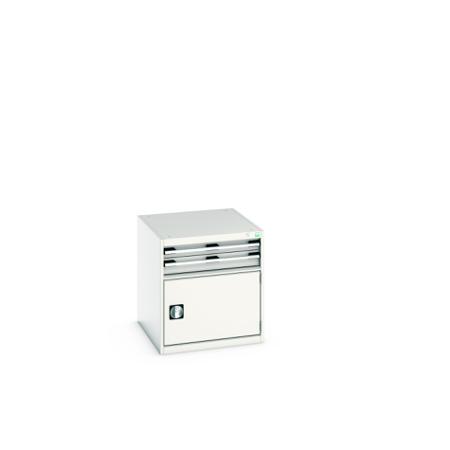 40027001-16V Bott 1 Door, 2 Drawer Steel Floor Standing Cabinet, 650 x 750 x 700mm