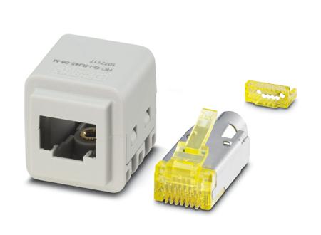 1077117 Phoenix Contact Heavy Duty Power Connector Insert, 1A, HC-Q-I-RJ45-08-M Series
