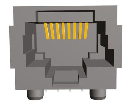 5555166-1 TE Connectivity 5555166, Cat3 8 Way Right Angle PCB Mount Unshielded RJ45 Modular Jack Female