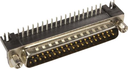 09682635813 HARTING D-Sub 15 Way Right Angle Through Hole D-sub Connector Plug, 2.77mm Pitch, with 4-40 UNC Screwlocks