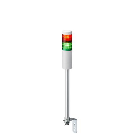 LR5-202LENW-RG Patlite LR5 Series Green, Red Signal Tower, 2 Lights, 24 V dc, Pole Mount