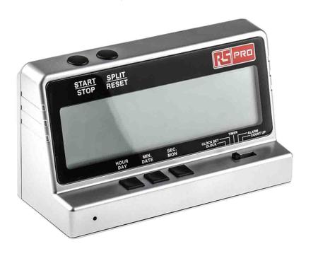 440-9805 RS PRO Silver Desktop Timer