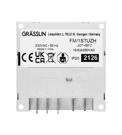 01-76-1001-1 Grasslin Analogue Time Switch 230 V ac, 1-Channel