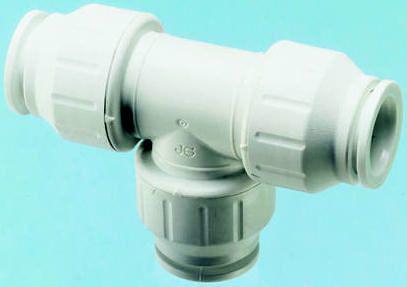 PEM0222W John Guest Tee PVC Pipe Fitting, 22mm