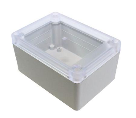 RP1090C Hammond RP Series Light Grey Polycarbonate General Purpose Enclosure, IP65, Clear Lid, 105 x 75 x 55mm