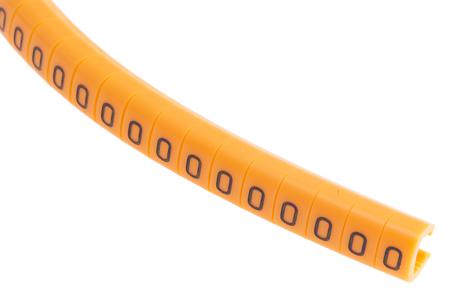 812-1391 RS Pro Snap On Cable Marker, Pre-printed 0 Black on Orange 4 → 5mm Dia. Range