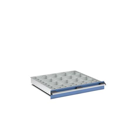 43020773 Bott Polypropylene, Recycled Plastic Storage Rack, 750mm x 800mm x 100mm, Light Grey