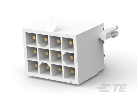 1-770186-1 TE Connectivity MATE-N-LOK Series Vertical Board Mount PCB Header, 12 Contact(s), 4.14mm Pitch, 3 Row(s), Shrouded