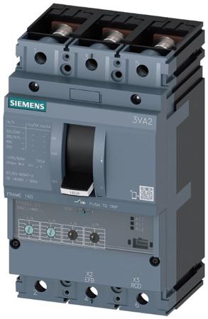 3VA2110-8HM32-0AA0 Siemens, SENTRON MCCB 3P 100A, Breaking Capacity 150 kA, Fixed Mount