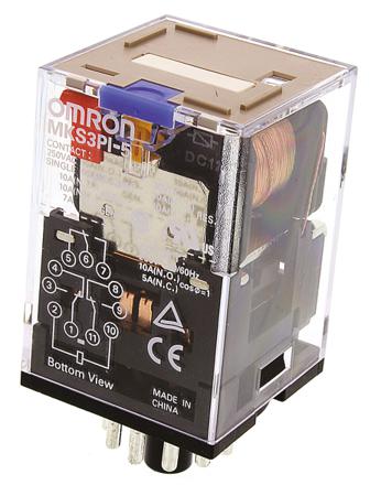 MKS3PI-5-12VDC Omron PCB Mount Relay, 12V dc Coil, 10A Switching Current, 3PDT