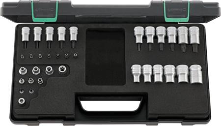98811908 STAHLWILLE 35-Piece 1/4 in; 3/8 in Standard Socket/Bit Set , e-Torx; Torx Bit