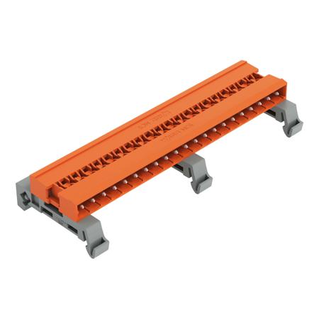 232-551/007-000 WAGO, 5.08mm Pitch, 232, 21 Way, Horizontal, Pluggable Terminal Block, Pin Header, DIN Rail Mount, Pin Termination,