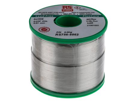 756-8862 RS PRO Wire, 0.81mm Lead Free Solder, 228°C Melting Point