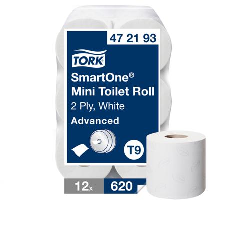 472193 Tork 12 rolls of 620 Sheets Toilet Roll, 2 ply