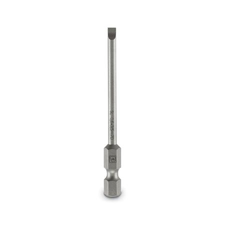 1212569 Phoenix Contact Slotted Driver Bit, 0.6 x 3.5 x 70 mm Tip, 1/4 in Drive, Phillips Drive, 70 mm Overall