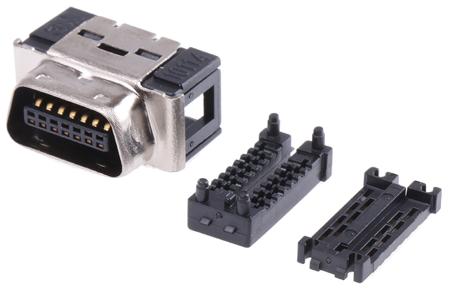 10114-6000EC 3M 101 14 Way Cable Mount D-sub Connector Plug, 1.27mm Pitch