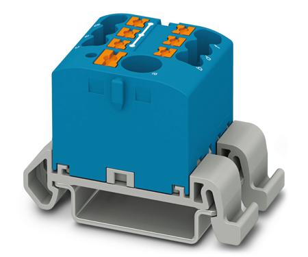 3273200 Phoenix Contact Distribution Block, 7 Way, 4mm², 24A, 690 V, Brown
